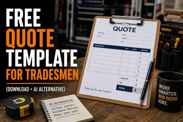 Free Quote Template for Tradesmen (Download + AI Alternative)